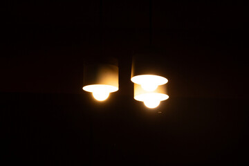 Antique interior lighting with warm light