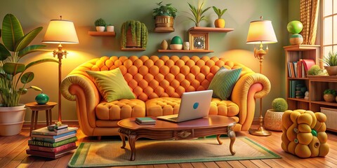 A space where internet culture comes alive, blending the bizarre with the beautiful, as quirky objects and clever