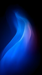Abstract blue and purple light wave on a black background.