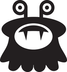 Obraz premium Funny Monster Character Icon Illustration