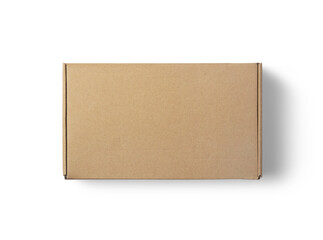Brown Paper box Cardboard box isolated on white background , mockup