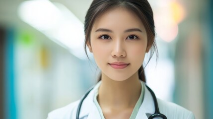 Fototapeta premium Asian Female Doctor in Hospital