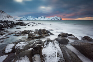 Lofoten winter sunset