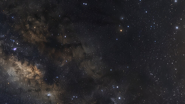 A serene night sky with the constellation of Cassiopeia visible among the stars.
