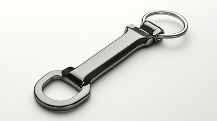 A sleek, modern keychain with a sturdy design for holding keys securely.