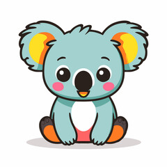 Obraz premium Koala Cute Small Cartoon Baby Animal Character 