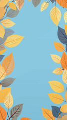 Vector foliage pattern frame