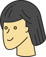Girl Face Cartoon Character Avatar
