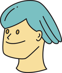 Man Face Cartoon Character Avatar