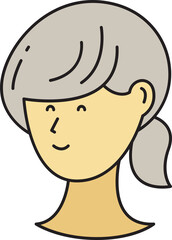 Girl Face Cartoon Character Avatar
