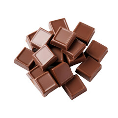 A stack of milk chocolate squares is suitable for confectionery packaging design, food blog graphics, and dessert menu illustrations