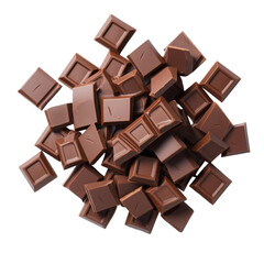 A stack of milk chocolate squares is suitable for confectionery packaging design, food blog graphics, and dessert menu illustrations