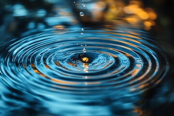 An abstract image of a ripple effect in a financial graph, symbolizing the widespread impact of interest rate changes driven by monetary policy decisions