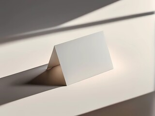 white invitation card mockup, minimalist design