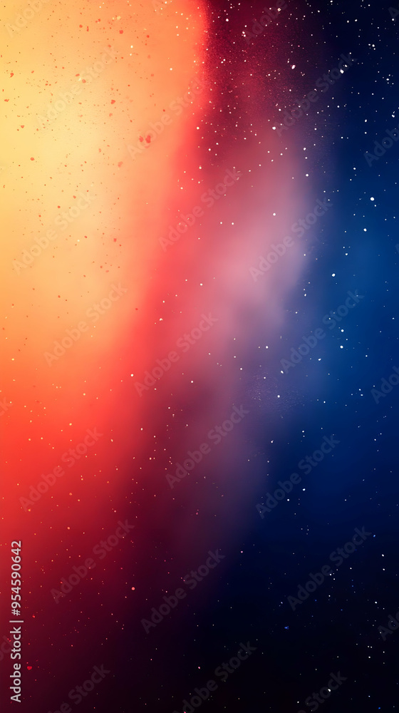 Poster abstract colorful background with gradient and white dots.