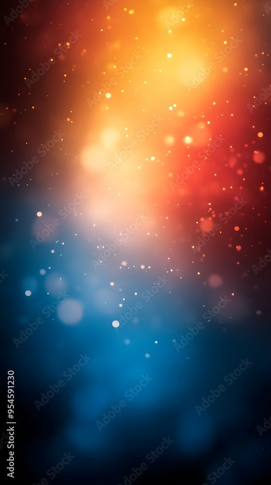 Poster abstract colorful background with soft bokeh lights.