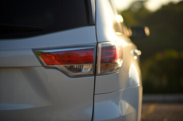 Modern new car rear bumper light wheel