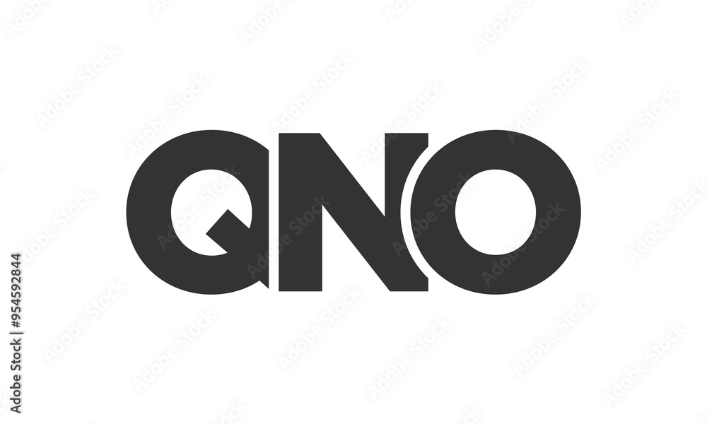 Poster qno logo design template with strong and modern bold text. initial based vector logotype featuring s