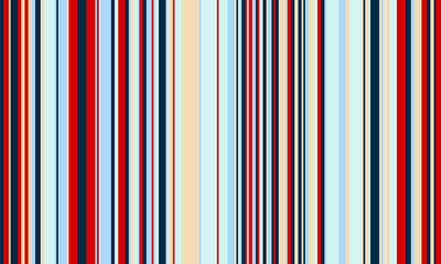 Pattern of vertical stripes, colorful thin and thick lines. Irregular stripe background, vector seamless texture. Abstract striped geometric design in bright colors.