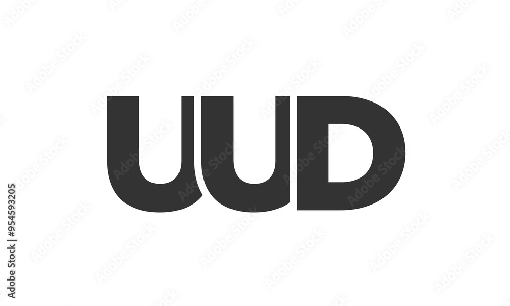 Poster uud logo design template with strong and modern bold text. initial based vector logotype featuring s