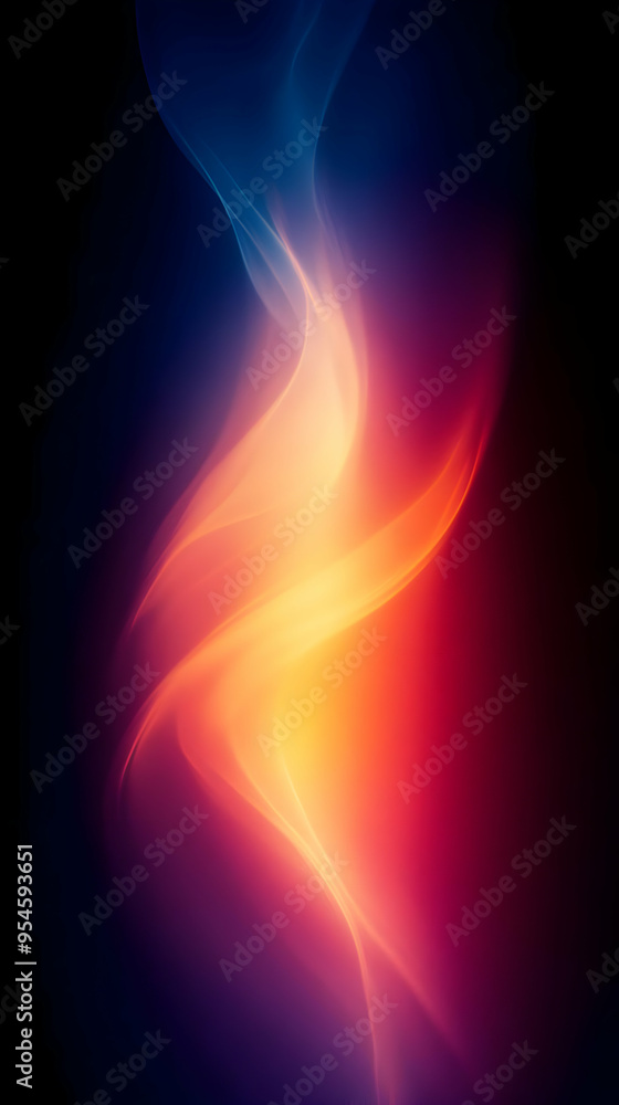 Poster abstract colorful glowing background with dynamic light trails.