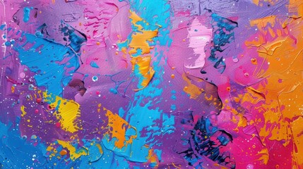 Vibrant Abstract Canvas, a dynamic interplay of bold colors and rich textures, inviting viewers to explore its energetic forms and emotional depth.