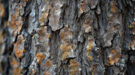 Obraz premium Close-up of a tree trunk, showcasing the detailed texture.