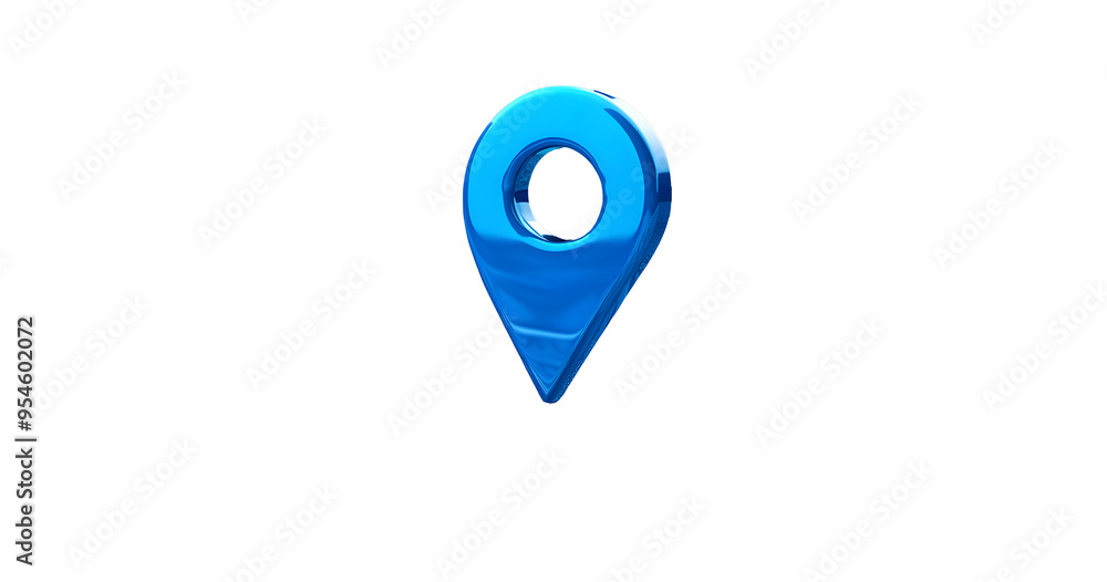 Poster blue location symbol pin icon sign or navigation locator map travel gps direction pointer and marker