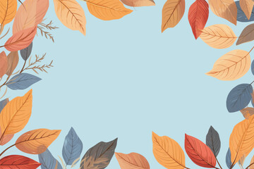 Fototapeta premium Vector foliage pattern frame