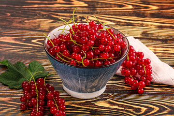 Ripe and juicy red currants berry