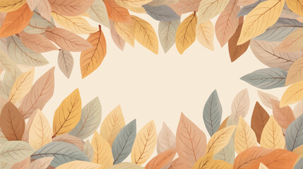 Vector foliage pattern frame