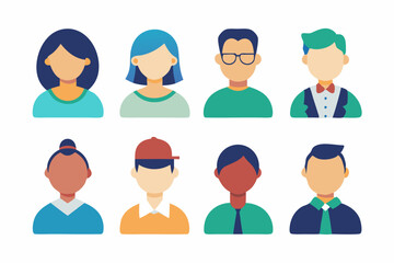 People Avatar Icon Set, Profile Faces for game or character