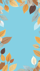 Fototapeta premium Vector foliage pattern frame