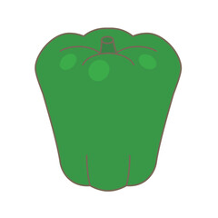 シンプルなピーマンのイラスト