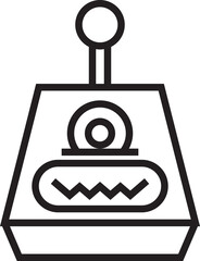 Cartoon Head Robot Line Avatar