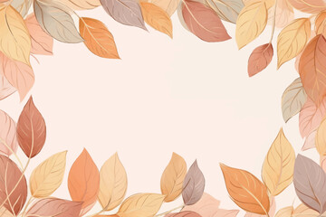 Vector foliage pattern frame