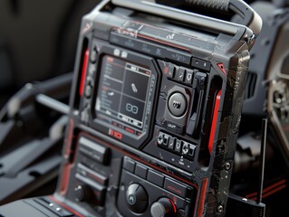 A 3D render of a UTV winch remote control