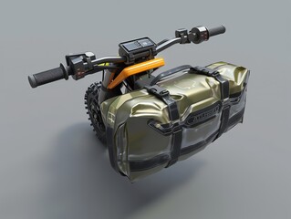 A 3D render of an ATV handlebar bag