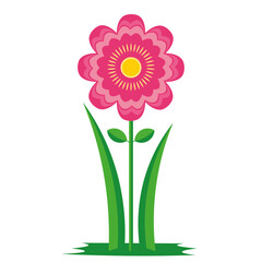 cartoon illustrator of red spiral flower vector