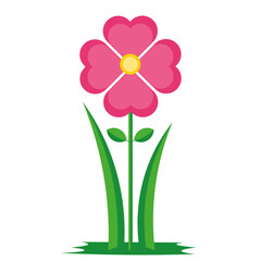 illustration of a red purple flower vector