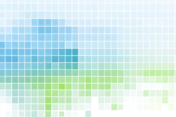 Fototapeta premium An abstract gradient background made of small blue and green pixels creating a modern and minimalistic design