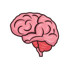 brain flat design