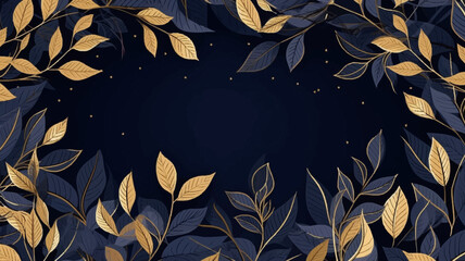 Vector foliage pattern frame