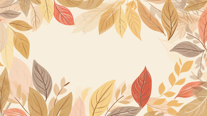 Vector foliage pattern frame