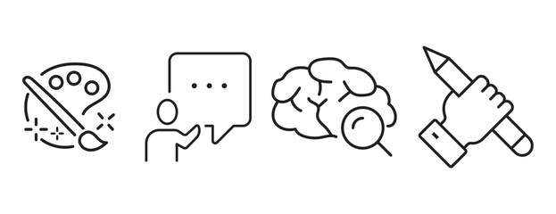  paint text brain note icon