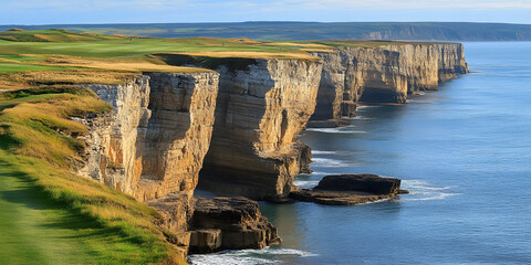 Scenic coastal cliffs by the ocean