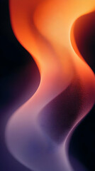 Abstract gradient background with vibrant orange, pink, and purple hues creating a dynamic and flowing shape.