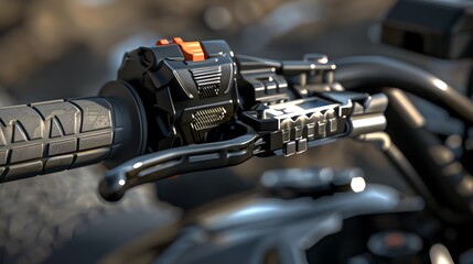 Fototapeta premium A realistic 3D render of ATV handlebar switch