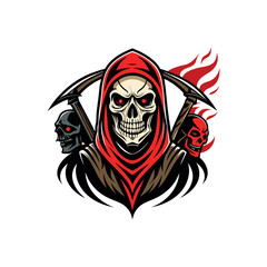skull vector art of reapert tattoos and Halloween