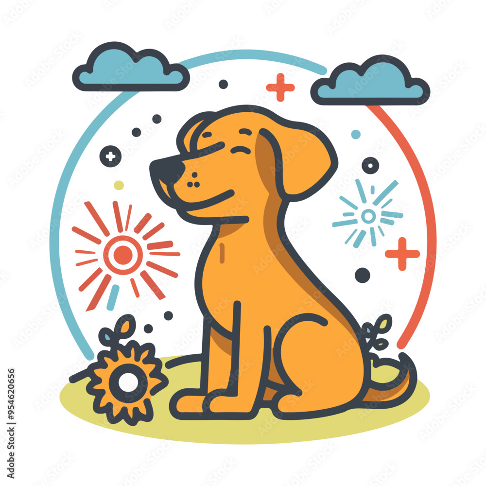 Poster Pet Dander Allergy vector icon